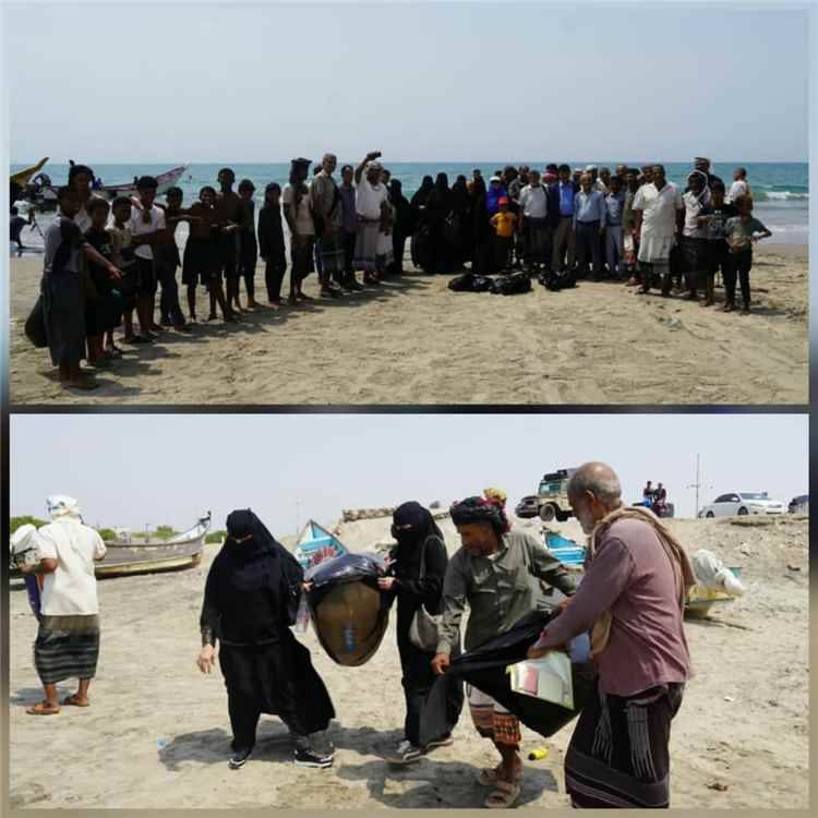 "أبين بحر سلام" تحوّل شاطئ الشيخ عبدالله إلى فضاء تدريبي لمواجهة التغيرات المناخية