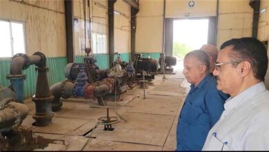 "الداؤودي" و"باخبيرة" يتفقدان محطة المجزرة لضخ المياه في مديرية البريقة