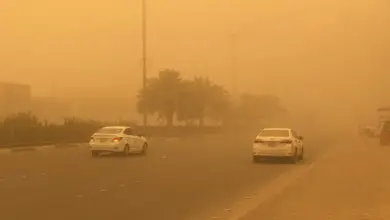 أتربة مثارة ورياح تصل إلى 59 كم/ساعة على نجران ومحافظاتها حتى الثامنة مساءً