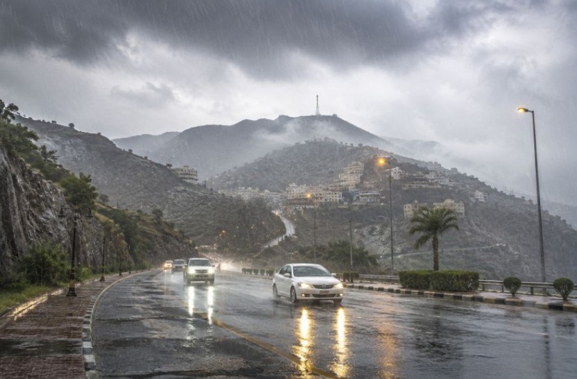 أمطار رعدية غزيرة وسيول متوقعة في 7 مناطق
