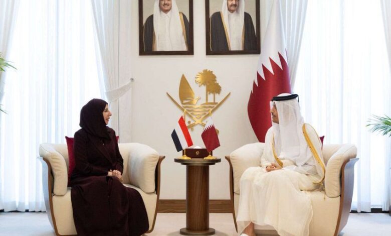 أمير قطر يتلقى رسالة من رئيس مجلس القيادة الرئاسي بشأن العلاقات الثنائية ومستجدات الأوضاع في اليمن والمنطقة