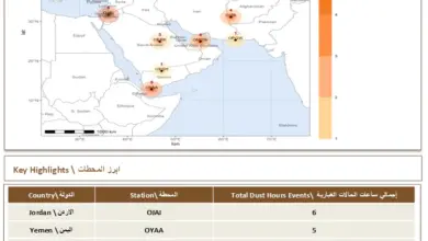 إيران والأردن تتصدران بـ6 ساعات.. 26 ساعة غبارية سُجلت في الإقليم خلال 2 أغسطس