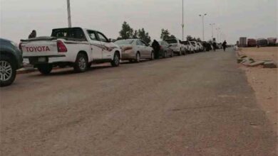 المشهد اليمني - ازدحام كثيف للمسافرين في منفذ الوديعة الحدودي اليوم الاثنين