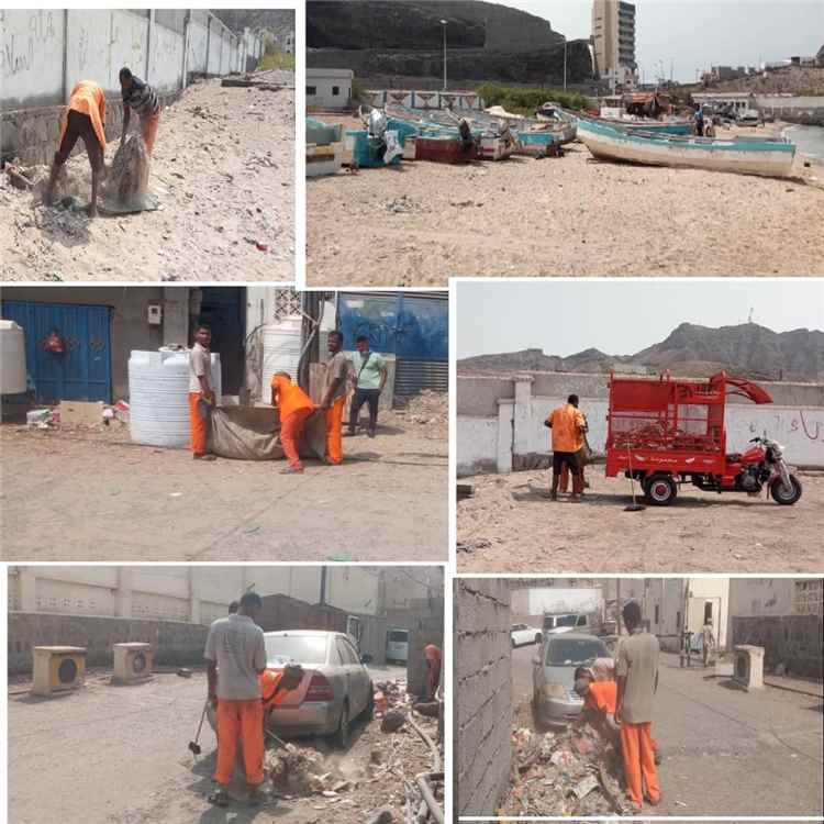 استمرار حملات النظافة في شوارع وأحياء مديرية التواهي