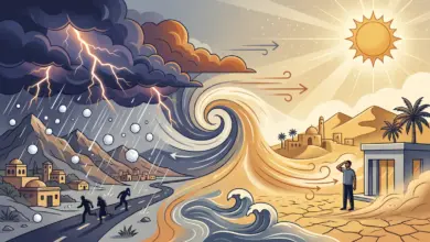 الأرصاد تحذر من حر شديد وأمطار رعدية مصحوبة بالبرد على عدة مناطق