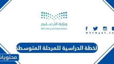 الخطة الدراسية للمرحلة المتوسطة