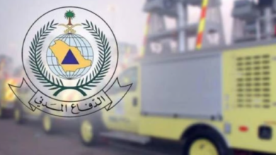 الدفاع المدني بالرياض يباشر إخماد حريق في مبنى تجاري بحي الياسمين