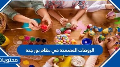 الروضات المعتمدة في نظام نور جدة