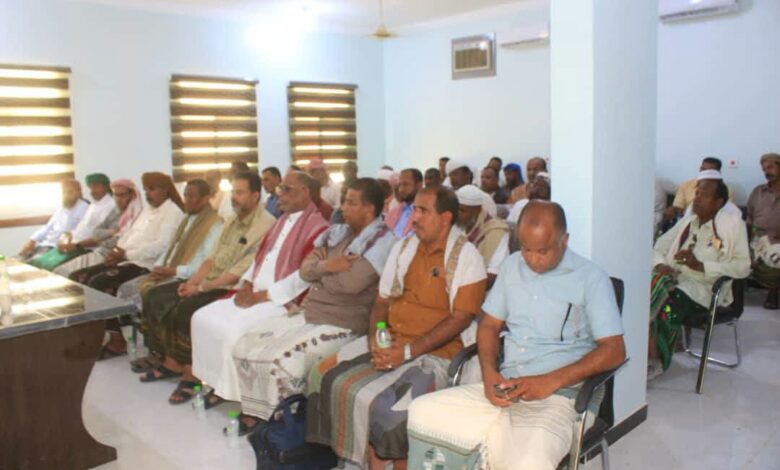السلطة المحلية بساه تنظم لقاءً موسعًا للتعريف بالمجلس التنسيقي الحضرمي الأعلى
