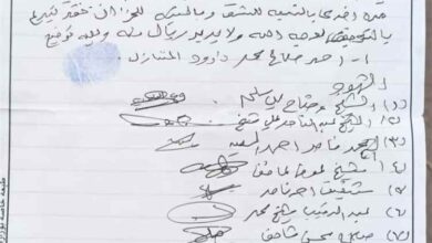 الشيخ أحمد صالح داؤود يتبرع بخزان حصاد مياه الأمطار لدعم شق طريق باتيس - رصد - معربان