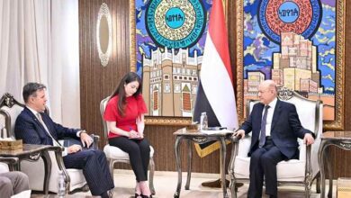 المشهد اليمني - اول تصريح للرئيس العليمي حول قصف الحوثيين ميناء المخا غربي تعز