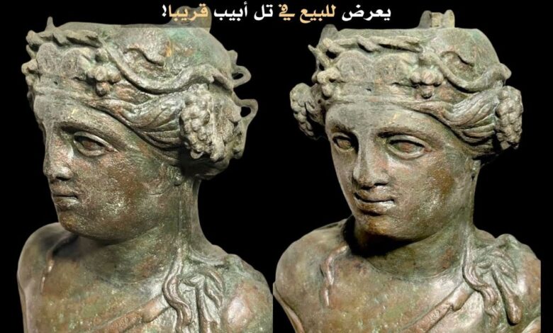 تمثال أثري يمني نادر يظهر في تل أبيب إلى واجهة المزادات عبر رجل أعمال إسرائيلي