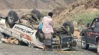 حادث مروري على خط ثنهة بيافع