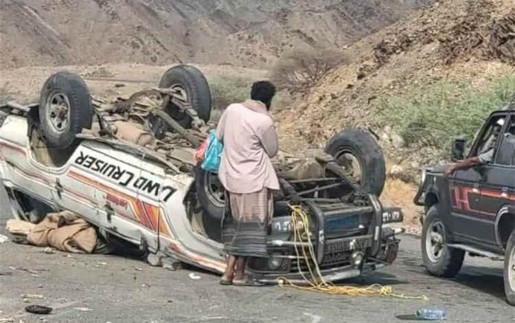 حادث مروري على خط ثنهة بيافع