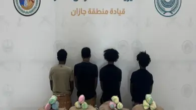 حرس الحدود بجازان يقبض على 4 مخالفين لنظام أمن الحدود لتهريب 80 كيلوجرامًا من القات