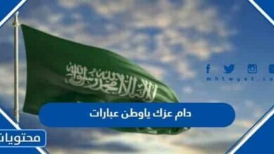 دام عزك يا وطن عبارات مكتوبة 1444 وبالصور