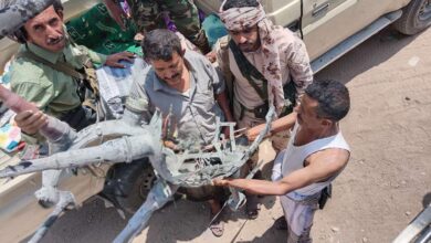 قوات دفاع شبوة تُسقط مسيّرة لمليشيات الحوثي في جبهة بيحان–حريب