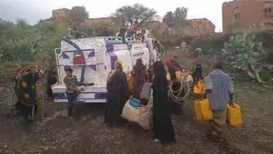 مؤسسة التنمية الخيرية بحضرموت تدشن مشروع "سقيا ماء" بقرية المجن بتعز
