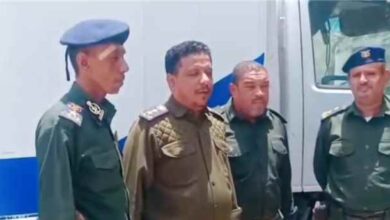 مدير الإصلاحية المركزية بأبين يثمن دعم اللواء الدكتور مختار الرباش بتوفير سيارة دينا لنقل السجناء