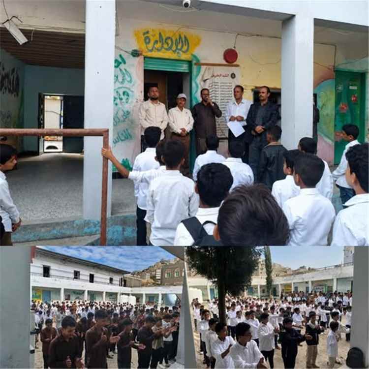 مدير عام المفلحي يدشن العام الدراسي الجديد بزيارة عدد من مدارس المديرية