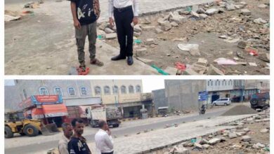 مدير عام حالمين يتفقد سير العمل في المرحلة الثالثة لرصف سوق عاصمة المديرية