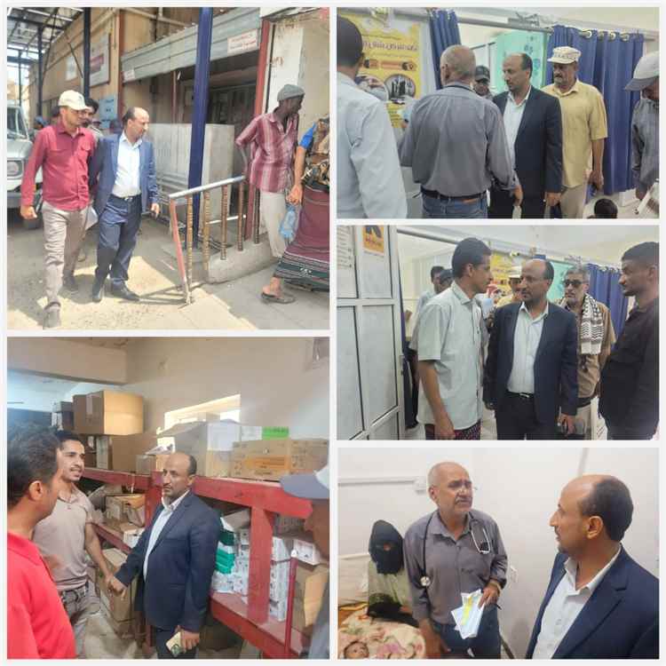 مدير عام قعطبة عبدالوهاب سنان يتفقد مستشفى السلام للاطلاع على مستوى الخدمات