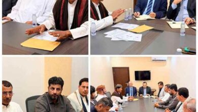 مدير عام مديرية شحن  يضع احتياجات المديرية  على طاولة السقطري والشرجبي.. تحرك حكومي لتطوير الزراعة والمياه وإنعاش منفذها البري