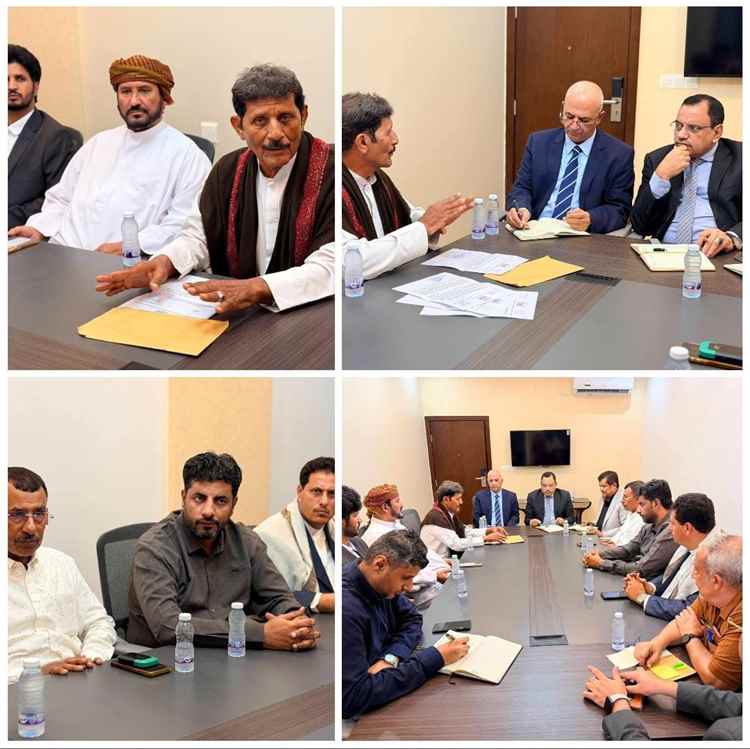 مدير عام مديرية شحن يضع احتياجات المديرية على طاولة السقطري والشرجبي.. تحرك حكومي لتطوير الزراعة والمياه وإنعاش منفذها البري