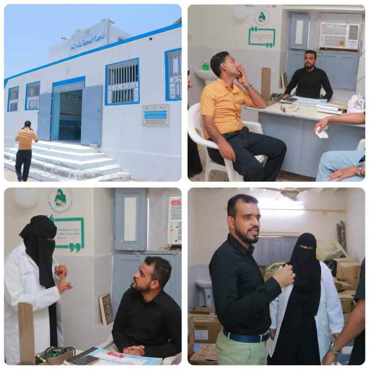 مدير مكتب الصحة بالشحر يتفقد الوحدة الصحية الرشاد بمدينة الحامي