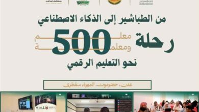 مشروع التمكين الرقمي للمعلم اليمني.. من الطباشير إلى الذكاء الاصطناعي رحلة (530) معلماً يمنياً نحو التعليم الرقمي