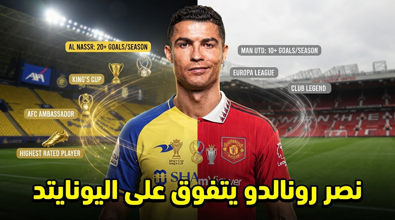 مع النصر .. رونالدو يتفوق على نسخته الإنجليزية