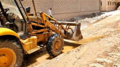 مكتب الأشغال العامة والطرق بمديرية القطن ينفذ أعمال إصلاح للأضرار الناتجة عن هطول الأمطار