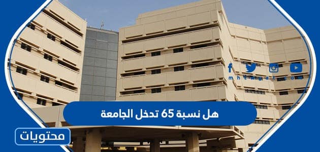 هل نسبة 65 تدخل الجامعة