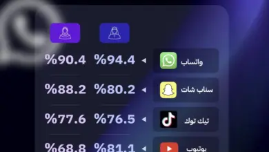 «واتساب» يتصدر تطبيقات التواصل في المملكة بنسبة 94.4% بين الذكور