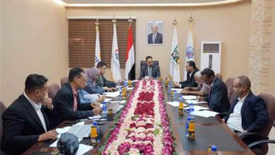 وزير الأشغال يرأس اول اجتماع لمجلس إدارة المؤسسة العامة للطرق والجسور في عدن