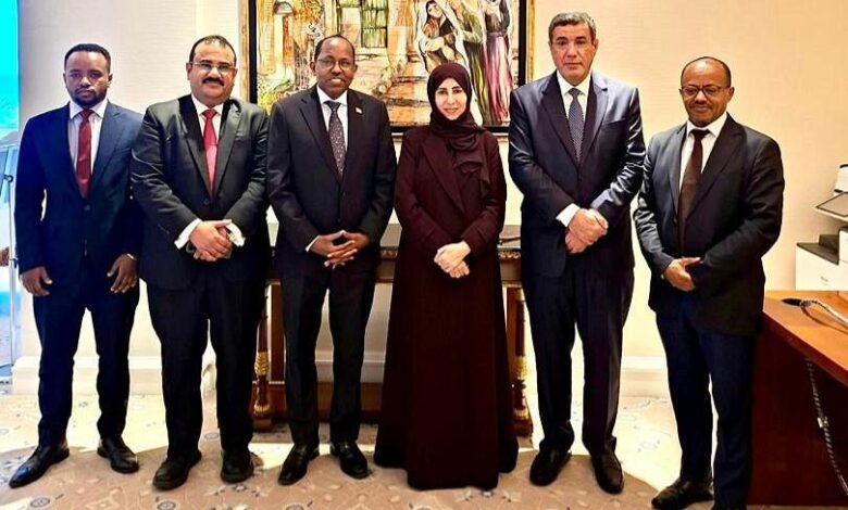 وزيرة الخارجية تلتقي السفير الإثيوبي غير المقيم لدى اليمن بمناسبة إنتهاء فترة عمله