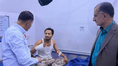 وكيل محافظة لحج يتفقَّد جرحى اللواء الرابع حزم