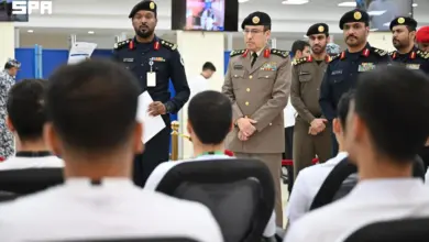 وكيل وزارة الداخلية للشؤون العسكرية يتفقد إجراءات القبول في دورة تأهيل الضباط الجامعيين الـ56