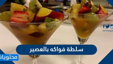 سلطة فواكه بالعصير