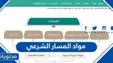 مواد المسار الشرعي