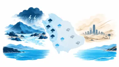 أمطار رعدية غزيرة وسيول متوقعة على 6 مناطق سعودية اليوم