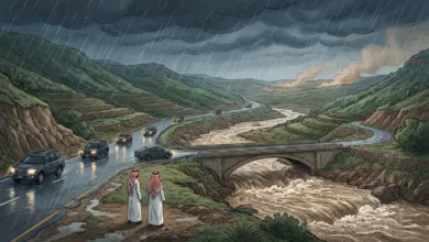 أمطار رعدية غزيرة وسيول متوقعة على جنوب وغرب المملكة