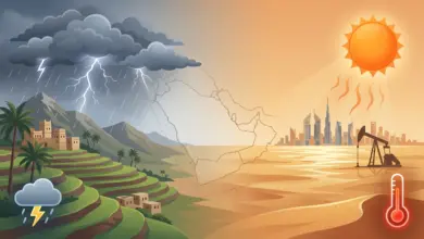 أمطار رعدية وسيول تضرب 6 مناطق سعودية اليوم