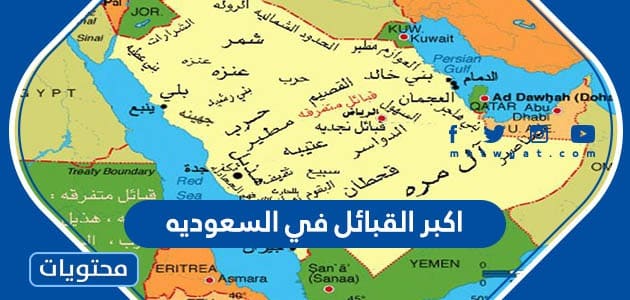 اكبر القبائل في السعوديه