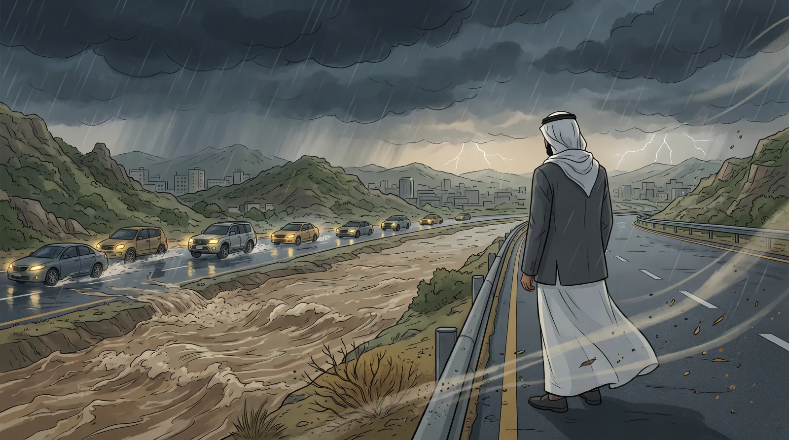 الأرصاد: أمطار رعدية غزيرة ورياح مثيرة للأتربة والغبار على عدة مناطق