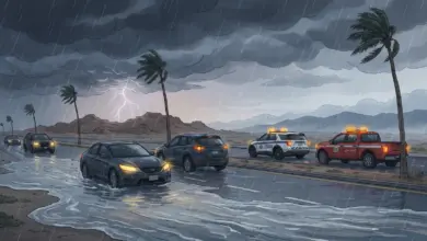 الأرصاد يُنبّه من أمطار غزيرة وسيول وبرد على جازان ومكة المكرمة