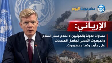 الإرياني: مساواة الدولة بالحوثيين لا تخدم مسار السلام والمبعوث الأممي تجاهل الهجمات على مأرب وتعز وحضرموت.