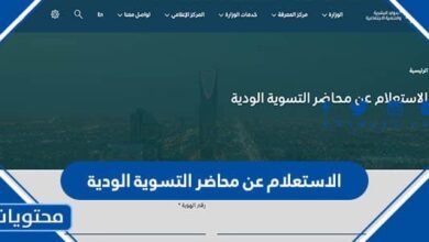 الاستعلام عن محاضر التسوية الودية