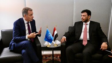 الدكتور عبدالله العليمي يبحث مع المدير التنفيذي لبرنامج الأمم المتحدة الإنمائي دعم التعافي الاقتصادي في اليمن