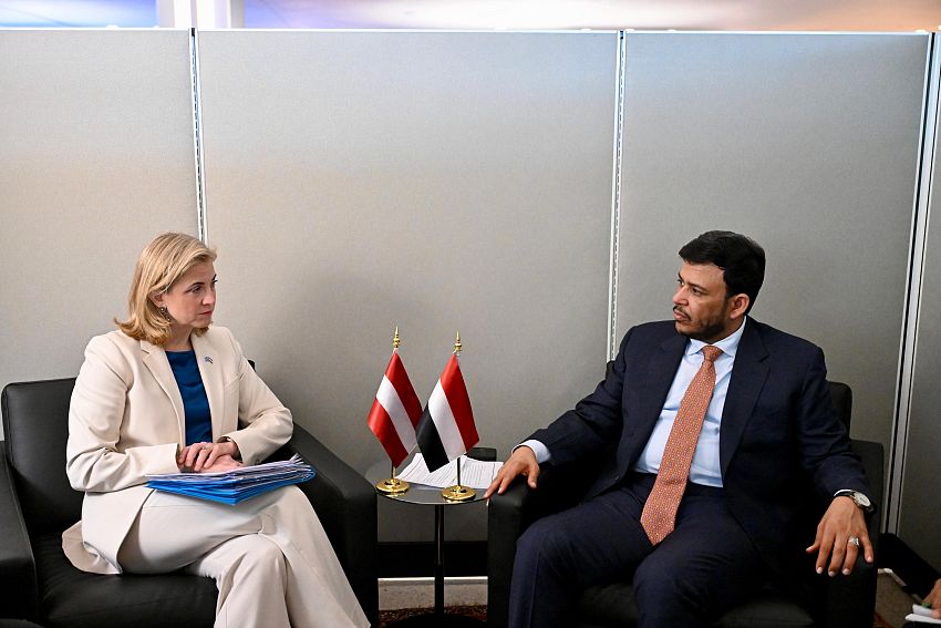 الدكتور عبدالله العليمي يبحث مع وزيرة خارجية النمسا مستجدات الأوضاع في اليمن وأمن باب المندب